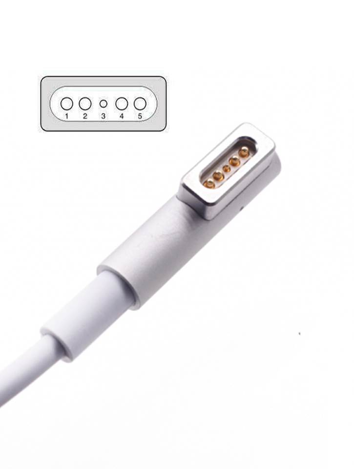 45W MAGSAFE 1 POWER ADAPTER WITH ATTACHED CABLE COMPATIBLE FOR MACBOOK (L-STYLE) (USED OEM PULL)