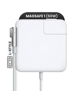 60W MAGSAFE 1 POWER ADAPTER WITH ATTACHED CABLE COMPATIBLE FOR MACBOOK (L-STYLE) (USED OEM PULL)