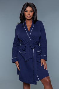 2258 Waffle Robe Navy