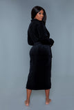 2260 Helena Plush Robe Black