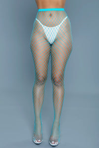 2303 Can't Back Down Pantyhose Turquoise