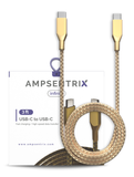 3 FT USB TYPE C TO USB TYPE C CABLE (AMPSENTRIX) (INFINITY) (GOLD)