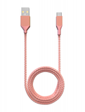 6 FT USB TYPE C TO USB TYPE A CABLE (AMPSENTRIX) (INFINITY) (PINK)