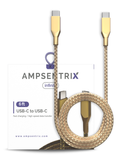 6 FT USB TYPE C TO USB TYPE C CABLE (AMPSENTRIX) (INFINITY) (GOLD)