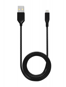 6 FT NON-MFI LIGHTNING TO USB TYPE A CABLE (AMPSENTRIX) (INFINITY) (BLACK)