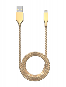 6 FT NON-MFI LIGHTNING TO USB TYPE A CABLE (AMPSENTRIX) (INFINITY) (GOLD)