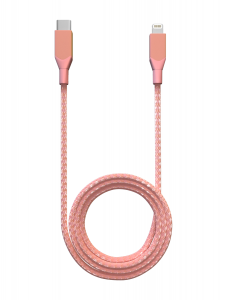 6 FT NON-MFI LIGHTNING TO USB TYPE C CABLE (AMPSENTRIX) (INFINITY) (PINK)