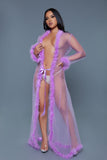 BW1650LAV Marabou Robe Lavender