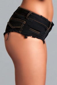 BWJ3BK Baby Got Back Booty Shorts - Black