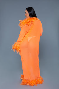 BW834NOR Glamour Robe Neon Orange