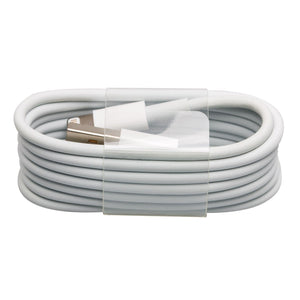 3 FT USB TYPE A-TO-LIGHTNING CABLE FOR IPHONE / IPAD / IPOD (USED OEM PULL) (BULK PACKAGING) (MFI CERTIFIED) (10 PACK)